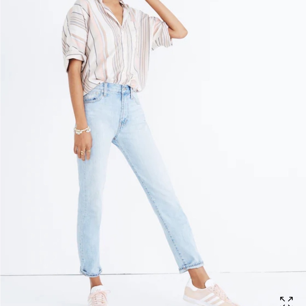 Madewell Courier Shirt in Aldwin Stripe Oversized Button-Up Top Women’s Medium - Picture 2 of 12